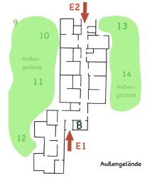 Grundriss der Kita Pusteblume - Außengelände