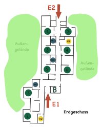 Grundriss der Kita Pusteblume - Erdgeschoss